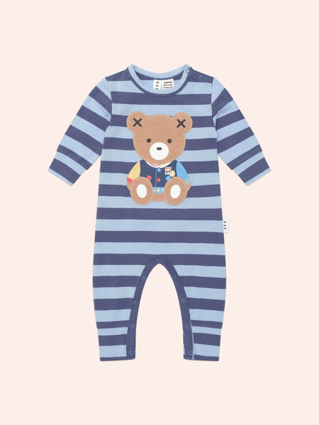 College Hux Blue Stripe Romper