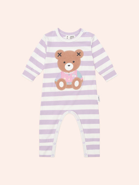 College Hux Orchid Stripe Romper