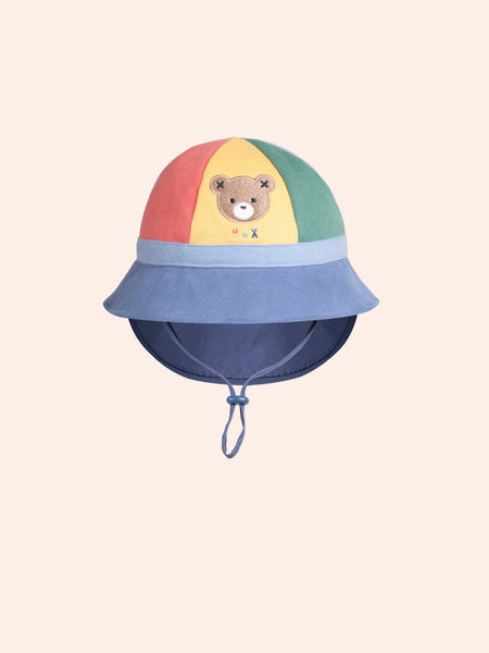 Colour Block Bear Bucket Hat
