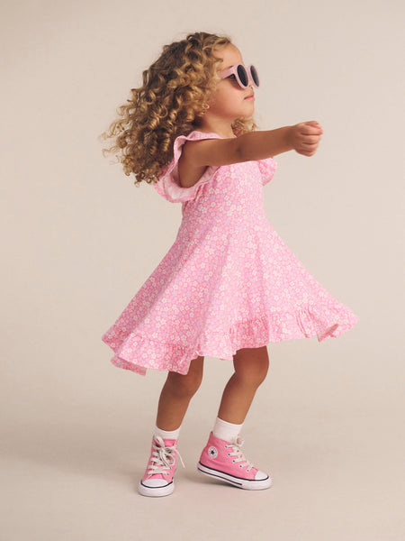 Ditsy Floral Frill Swing Dress