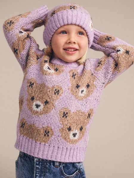 Orchid Huxbear Knit Jumper