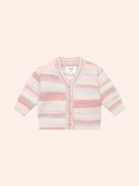 Rainbow Stripe Knit Boxy Cardi